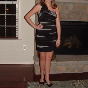 Black and silver dress formal